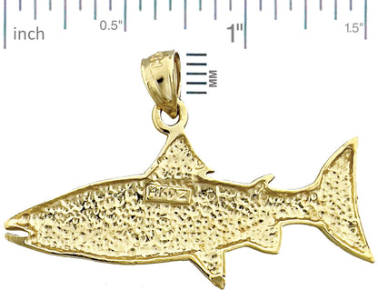 750 Gold 38 mm Lachs-Anhänger