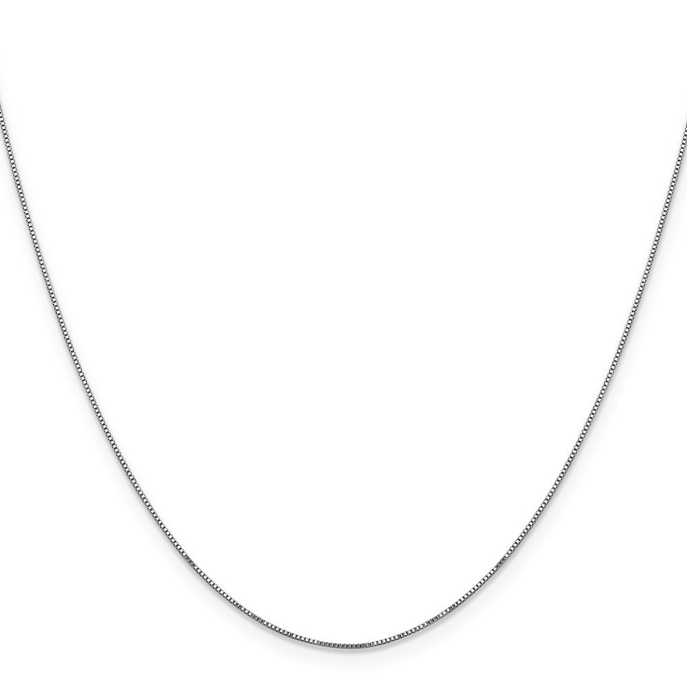 14K Weißgold Carded.5mm Venezianer Glieder mit Federring Verschluss Halskette