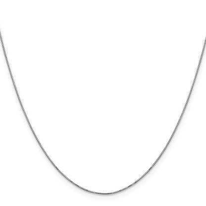 14K Weißgold Carded.5mm Venezianer Glieder mit Federring Verschluss Halskette