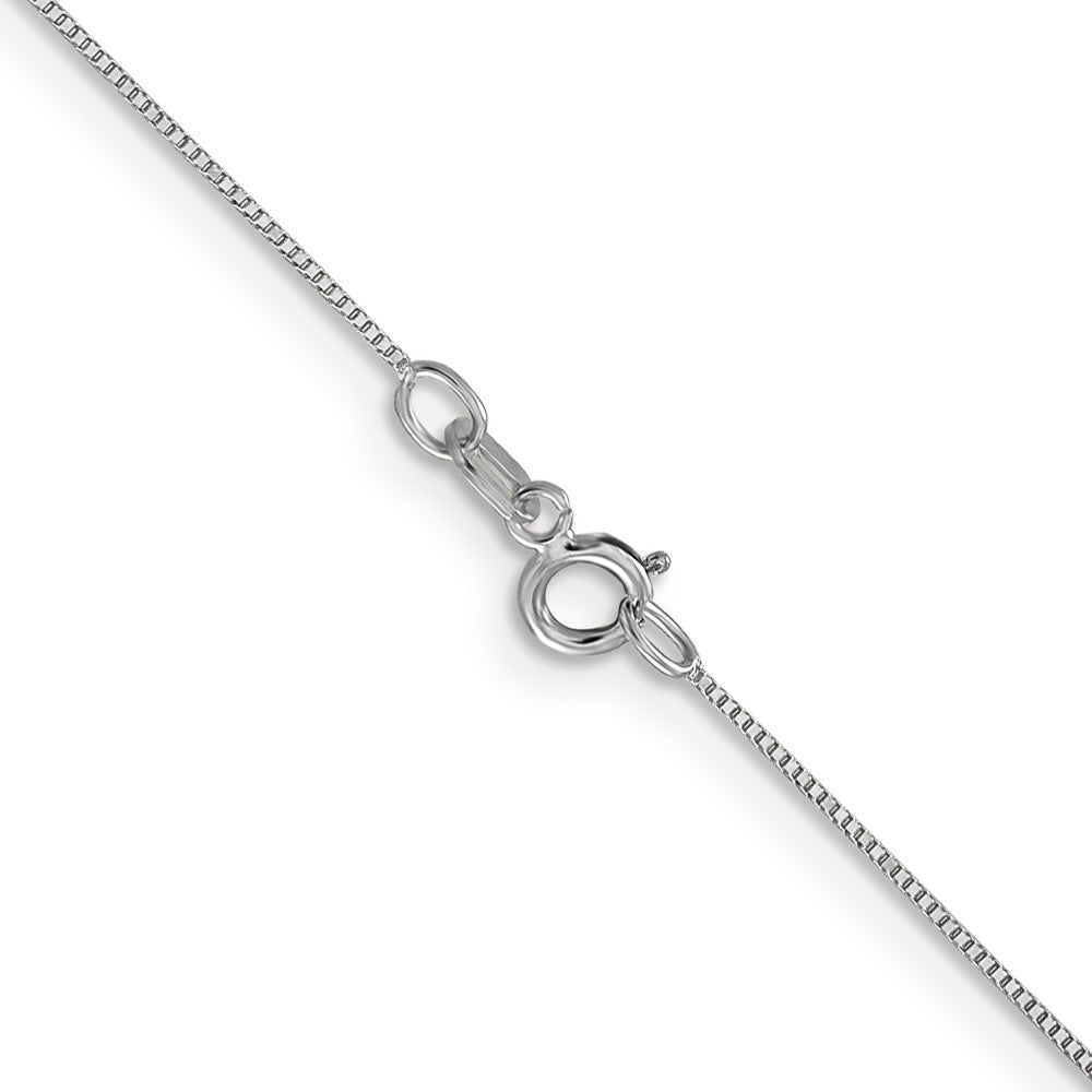 14K Weißgold Carded.5mm Venezianer Glieder mit Federring Verschluss Halskette