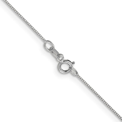 14K Weißgold Carded.5mm Venezianer Glieder mit Federring Verschluss Halskette