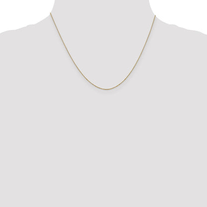 14K Gelbgold Carded.5mm Venezianer Glieder mit Federring Verschluss Halskette