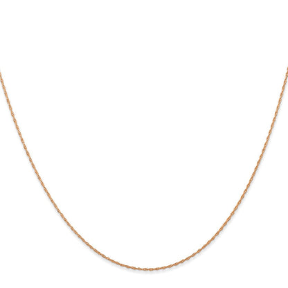 10K Roségold.5 Mm Ankerkette Kordel Halskette