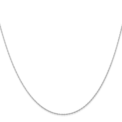 14K Weißgold.5 Mm Ankerkette Kordel Halskette