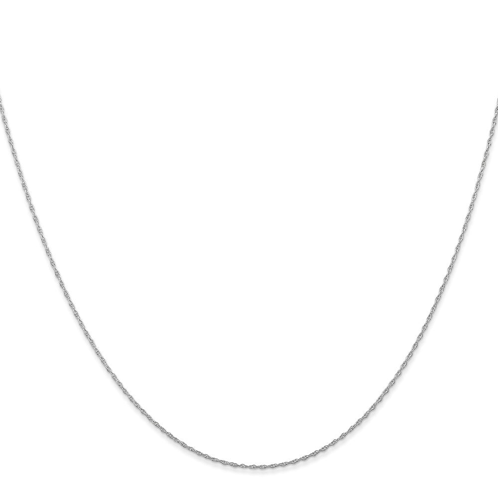 14K Weißgold Carded.5mm Ankerkette Kordel mit Federring Verschluss Halskette