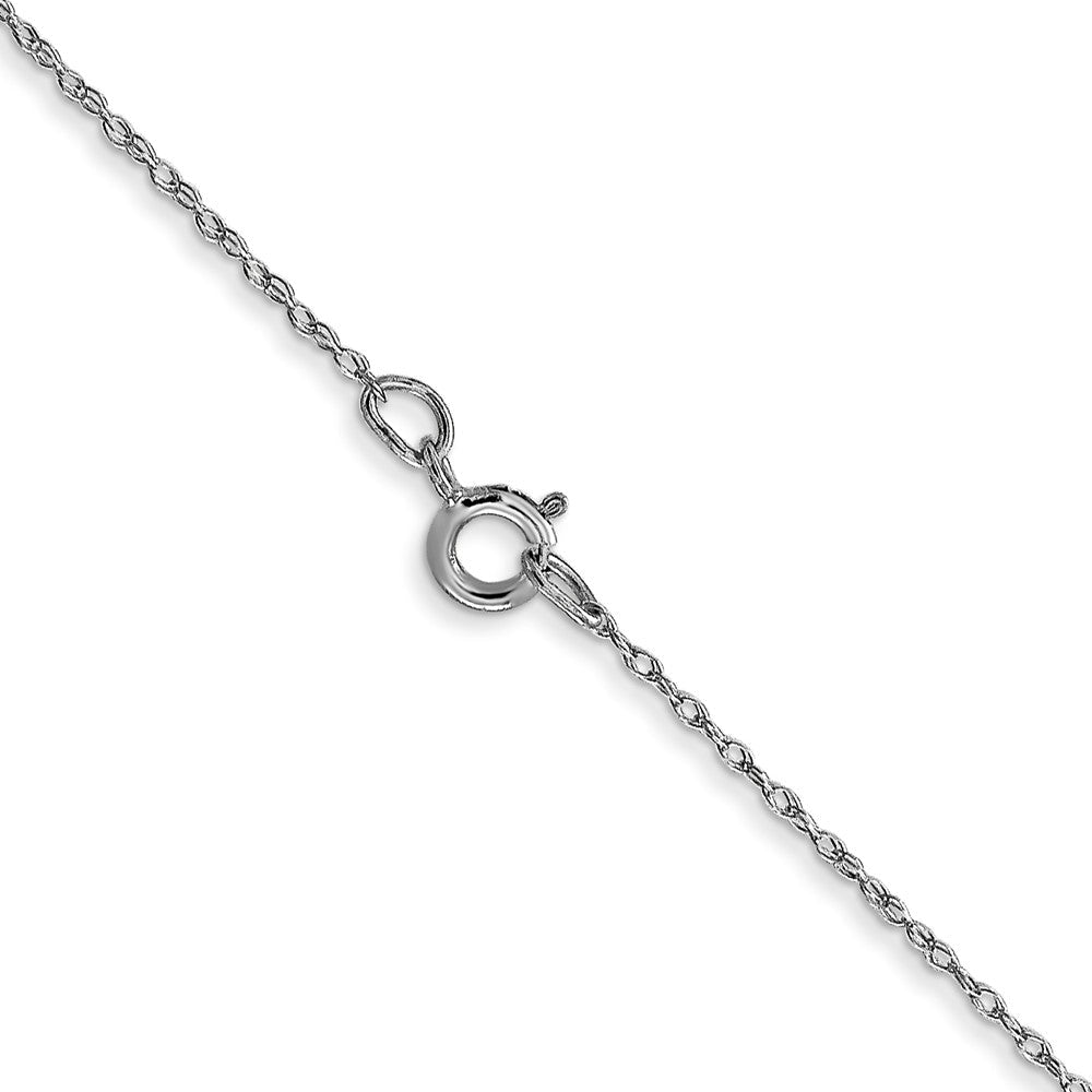 14K Weißgold Carded.5mm Ankerkette Kordel mit Federring Verschluss Halskette