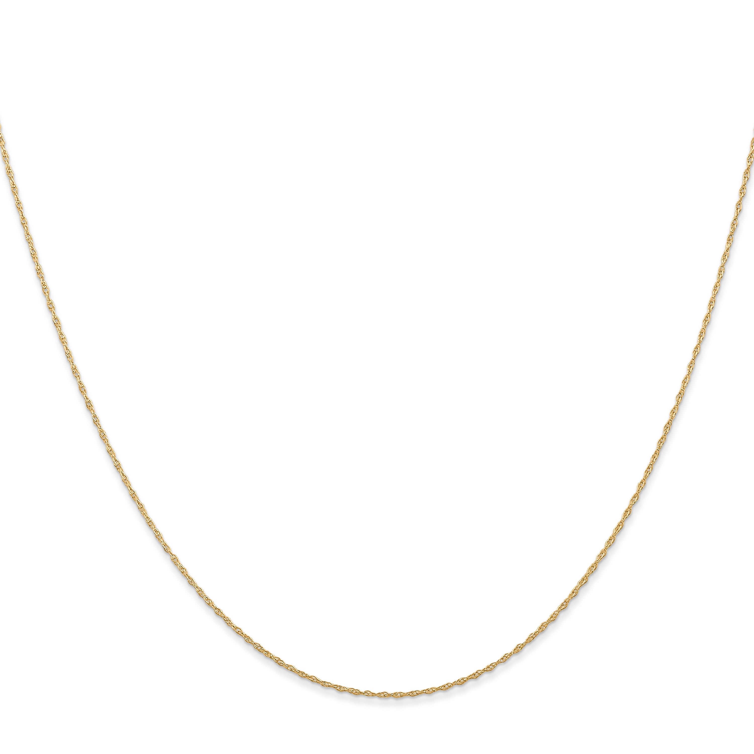 14K Gelbgold Carded.5mm Ankerkette Kordel mit Federring Verschluss Halskette