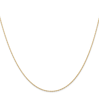 14K Gelbgold Carded.5mm Ankerkette Kordel mit Federring Verschluss Halskette