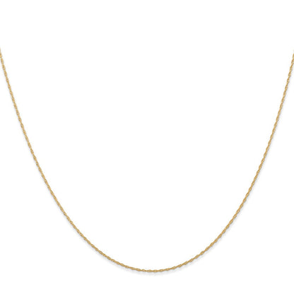14K Gelbgold.5 Mm Ankerkette Kordel Halskette