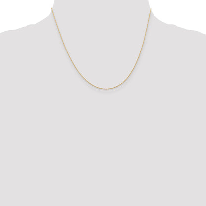 14K Gelbgold Carded.5mm Ankerkette Kordel mit Federring Verschluss Halskette