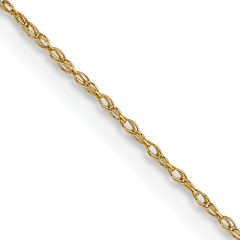 14K Gelbgold Carded.5mm Ankerkette Kordel mit Federring Verschluss Halskette