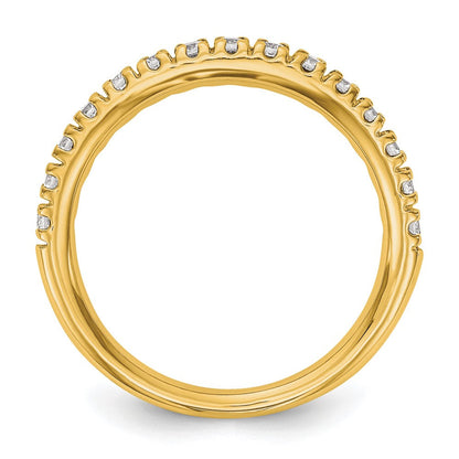 True Origin 14K Gelbgold 1/2 Karat Im Labor Gezüchtet Diamant Vs+ F+ Komplett Ehering Ring