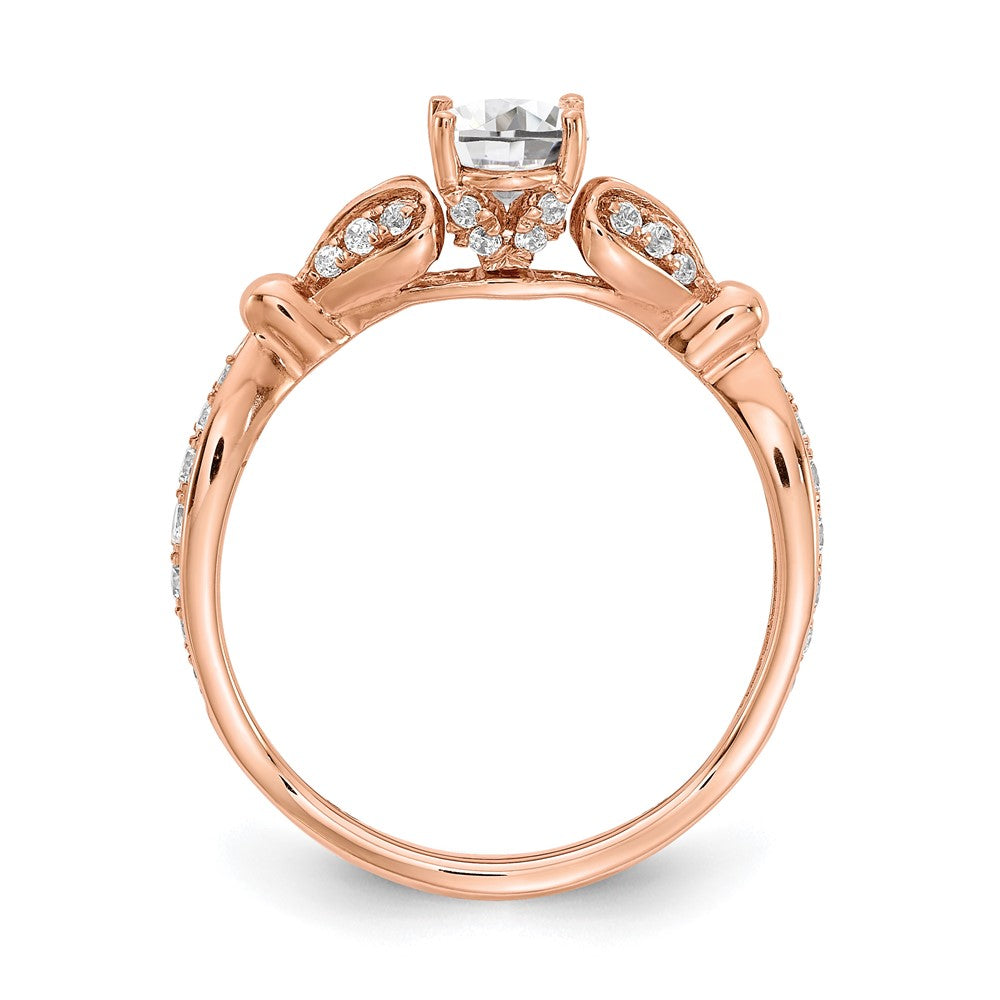 Verlobungsring aus 14K Roségold mit Diamanten, Semi-Mount-Fassung