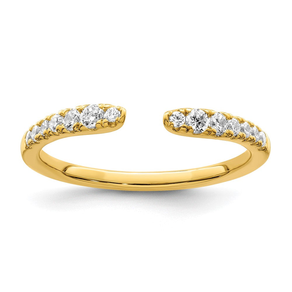 14K Gelbgold Ehering mit im Labor gezüchteten Diamanten, 0,25 ct., VS+ F+, True Origin, komplett