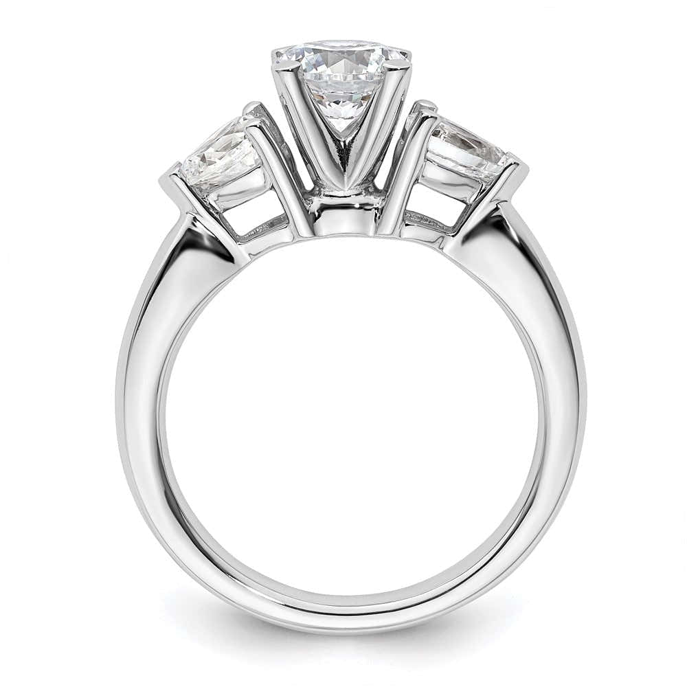 14K Weißgold Ehering mit natürlichen Diamanten