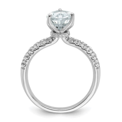 True Origin 14K Weißgold Verlobungsring mit Birnenschliff, 2,625 ct., im Labor gezüchteter Diamant VS+ F+, komplett