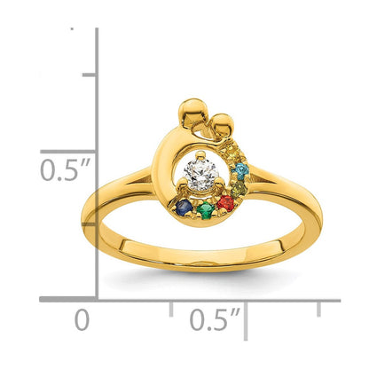 14K Weißgold Diamant-Ring