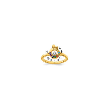 14K Weißgold Diamant-Ring