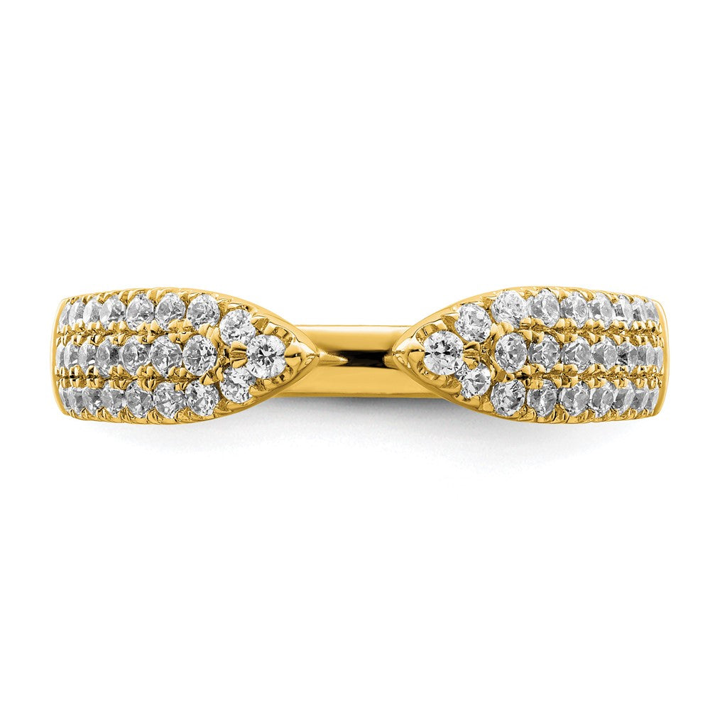 True Origin 14K Gelbgold 0,5K Labor-gezüchteter Diamant VS+ F+ Kompletter Ehering