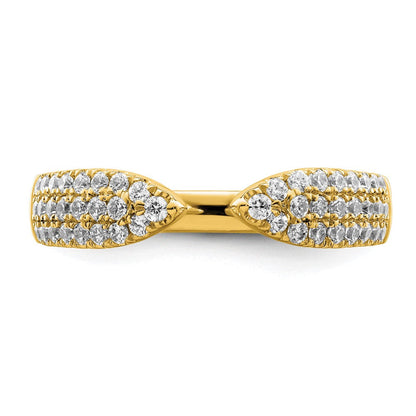 True Origin 14K Gelbgold 0,5K Labor-gezüchteter Diamant VS+ F+ Kompletter Ehering