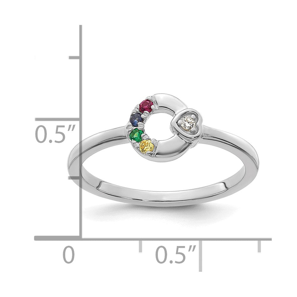 14K Weißgold Diamant-Cluster-Verlobungsring