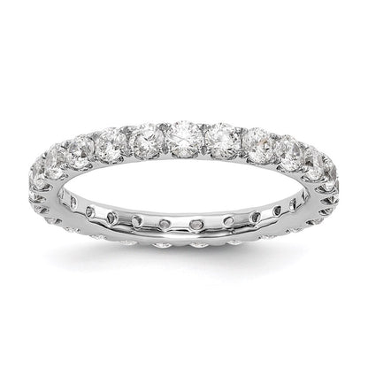 18K Weißgold *Größe 5,25* 1,5 ct. U-Krappenfassung Diamant-Memoire-Ehering – Diamanten: A
