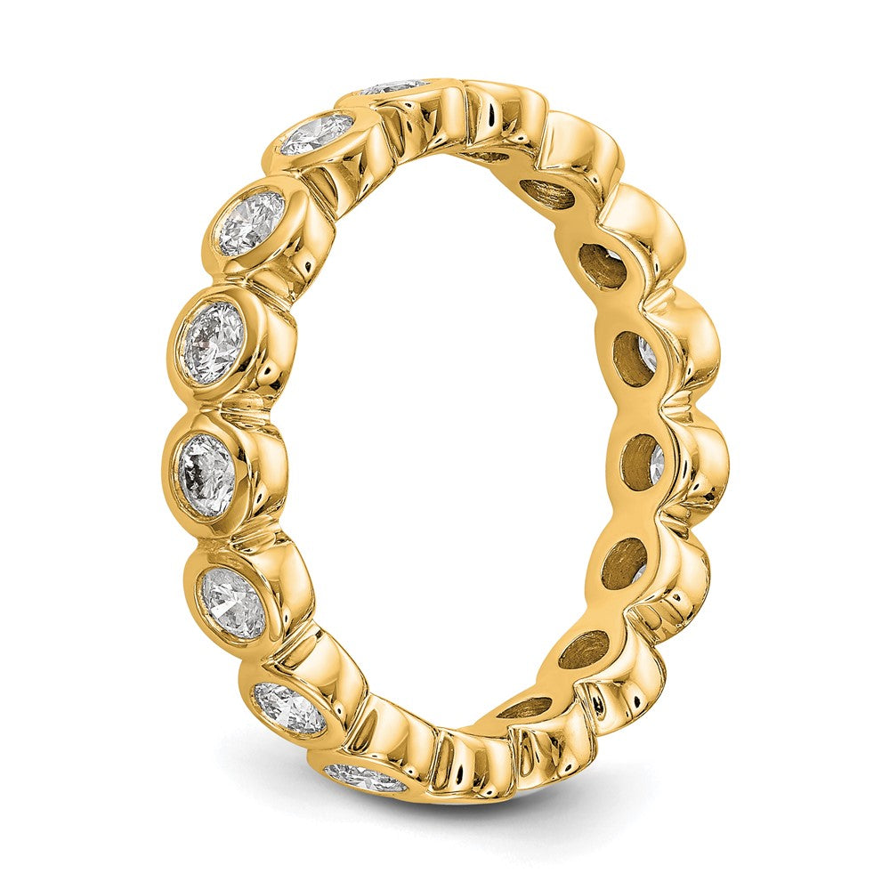 18K Gelbgold Diamant Zargen-Memoire-Ehering