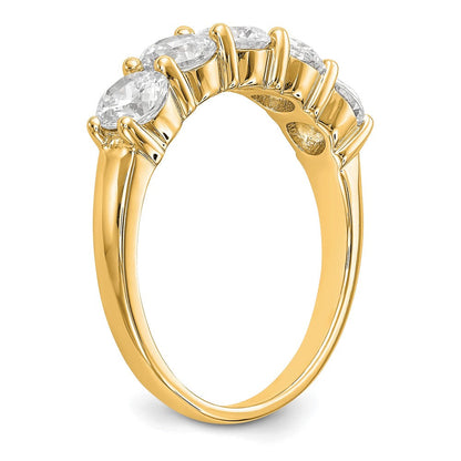 True Origin 14K Gelbgold 1 7/8K Labor gezüchteter Diamant VS+ F+ Komplett Rund Fünf-Stein Ring