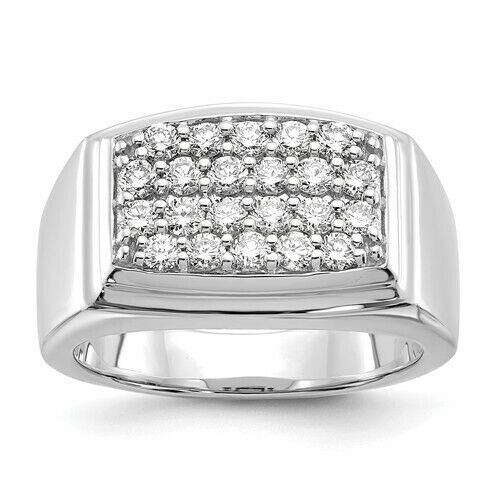 Zertifizierter Herrenring mit 1,0 ct. echtem Diamant in 10K Gelbgold oder Weißgold