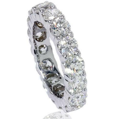 5 ct. natürlicher Diamant Memoire-Ring für Damen aus 14K Weißgold