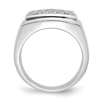 Zertifizierter Herrenring mit 1,0 ct. echtem Diamant in 10K Gelbgold oder Weißgold