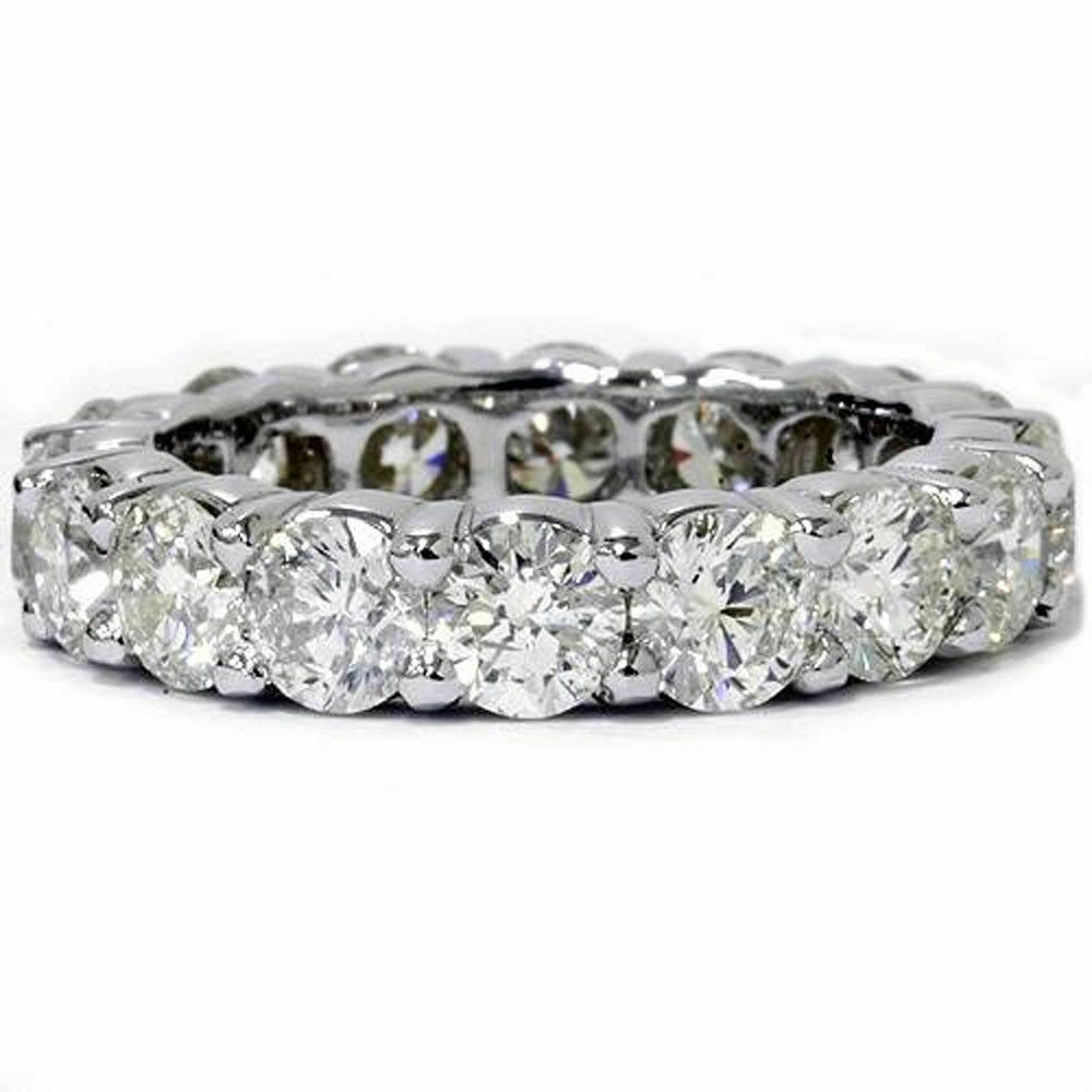5 ct. natürlicher Diamant Memoire-Ring für Damen aus 14K Weißgold
