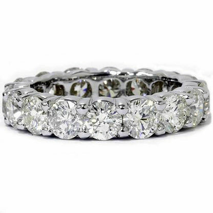 5 ct. natürlicher Diamant Memoire-Ring für Damen aus 14K Weißgold