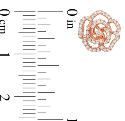 0,33 ct. Diamant-Ohrstecker in 14K Roségold