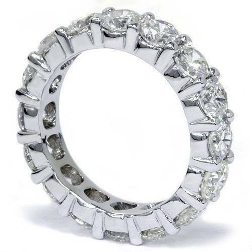 5 ct. natürlicher Diamant Memoire-Ring für Damen aus 14K Weißgold