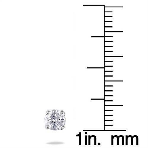 0,5 ct. Diamant-Ohrstecker aus 14K Weißgold, echte Diamanten (Farbe J/K, Reinheit I2/I3)