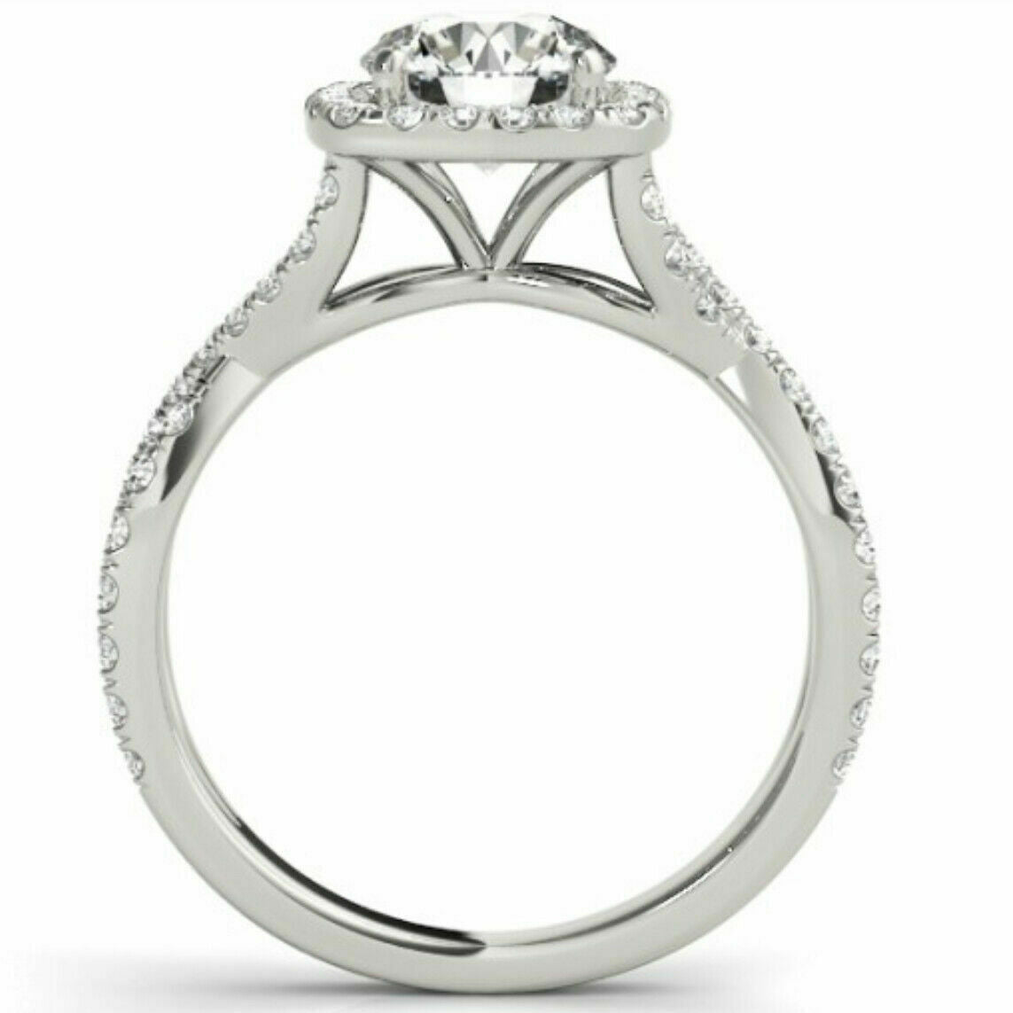 1,0 ct. Diamant Verlobungsring im Kissenschliff mit Halo aus 14K Weiß-, Gelb- oder Roségold