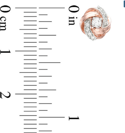 0,125 ct. Diamant-Liebesknoten-Ohrstecker aus 14K Roségold