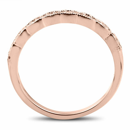 0,19 ct. Diamant stapelbarer Damen-Ehering aus 14K Roségold