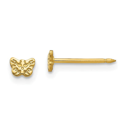 Edelstahl Inverness 24K Vergoldet Petite Schmetterling Ohrringe