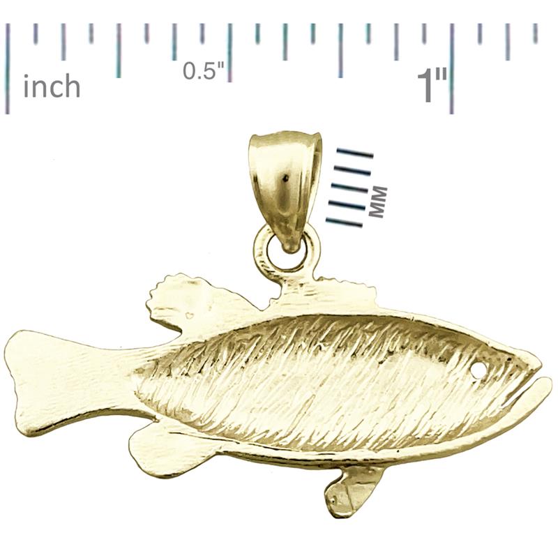 585 Gold Barsch-Fisch-Anhänger