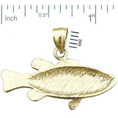 585 Gold Barsch-Fisch-Anhänger