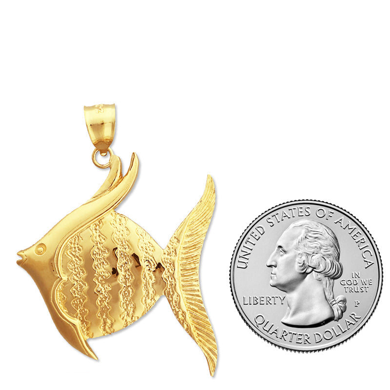 585 Gold Engelfisch-Anhänger