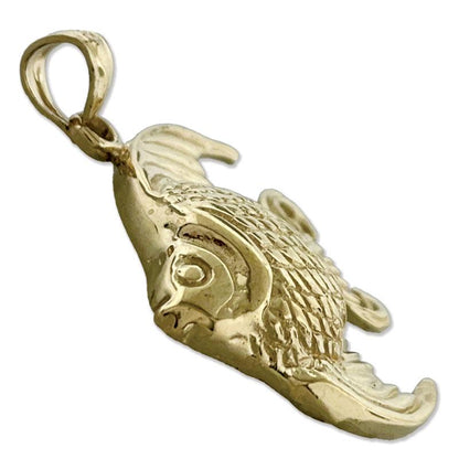 14K Gold Engelsfisch-Anhänger mit Süßwasserperlen