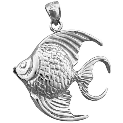 14K Gold Engelsfisch-Anhänger mit Süßwasserperlen