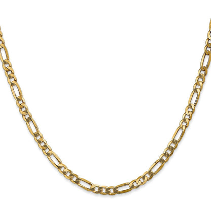 14K 4mm Flach Figaro Halskette