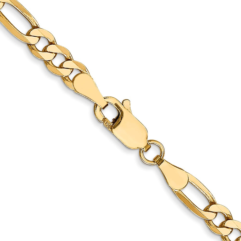 14K 4mm Flach Figaro Halskette