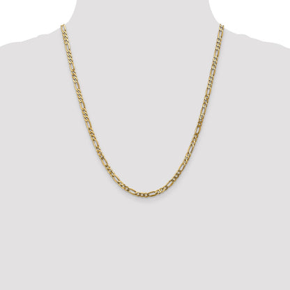 14K 4mm Flach Figaro Halskette