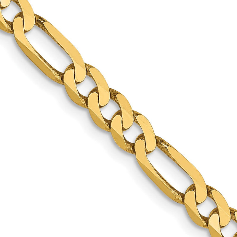 14K 4mm Flach Figaro Halskette