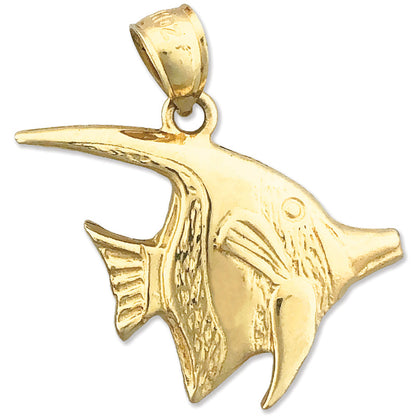 14K Gold Anhänger „Tropischer Engelsfisch“